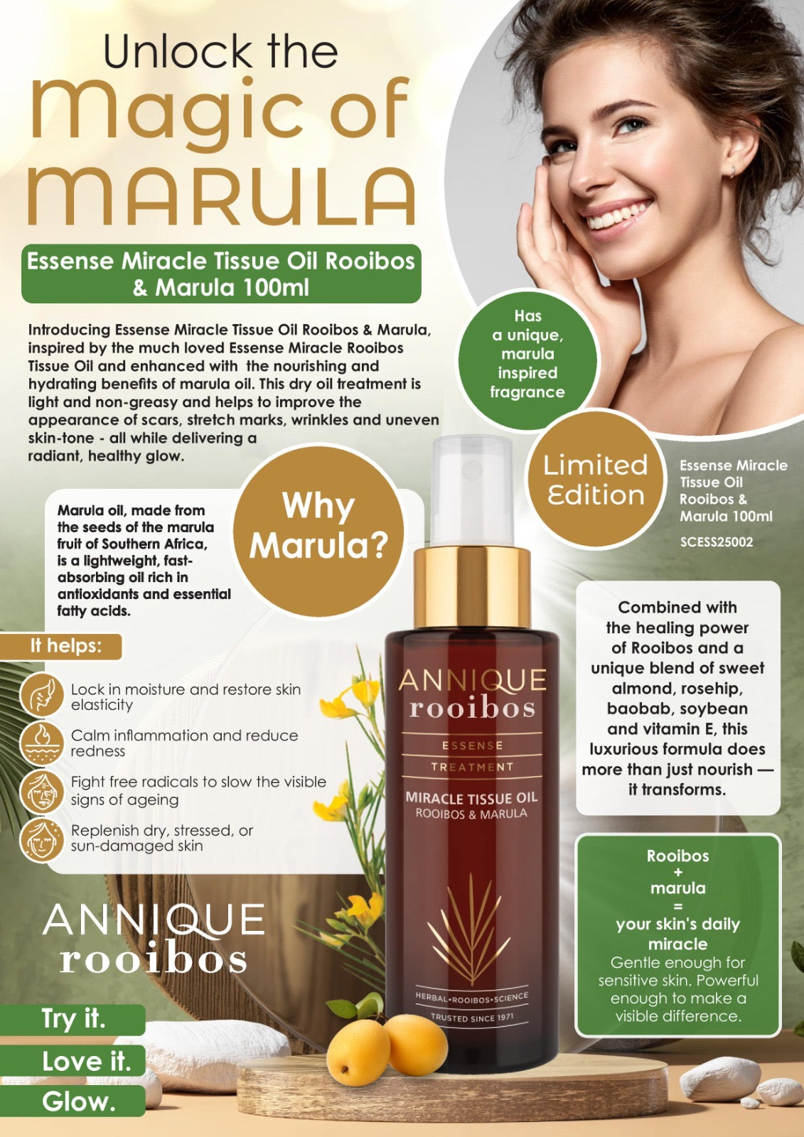 Miracle Tissue Oil with Rooibos & Marula – 100ml