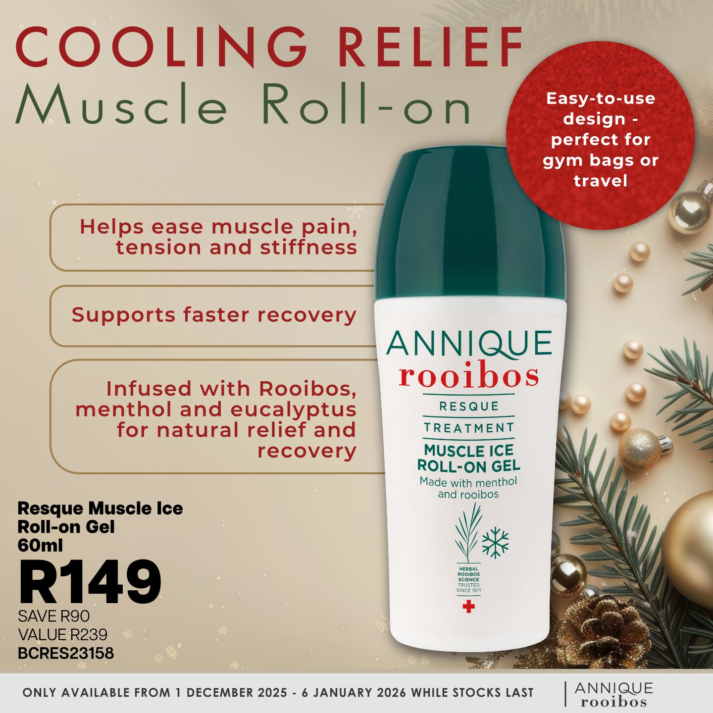 Muscle Ice Roll-On Gel 60ml