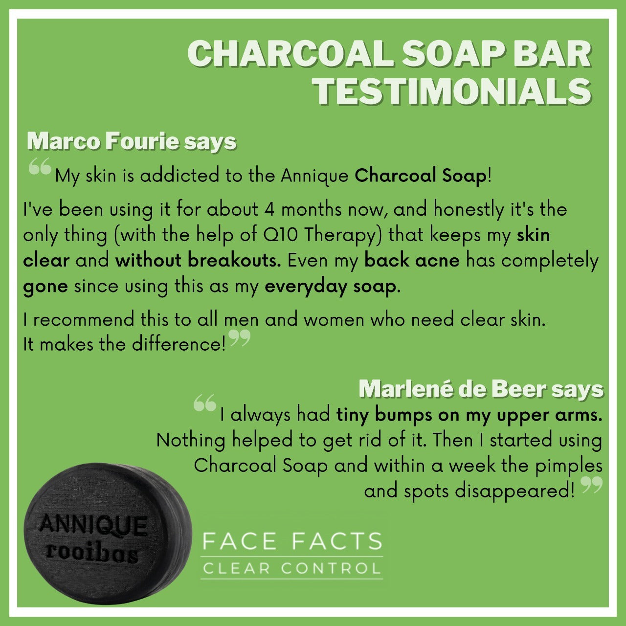 Face Facts Charcoal Cleansing Soap Bar |Oily, Problem Skin